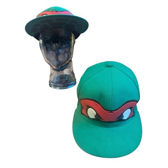 TMNT Hat Teenage Mutant Ninja Turtles Nickelodeon Raphael L/XL Wool Fitted - Picture 3 of 4